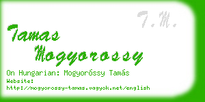 tamas mogyorossy business card