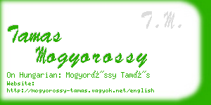 tamas mogyorossy business card